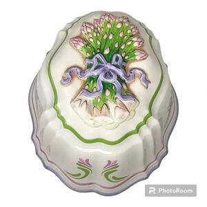 Vintage 1986 Le Cordon Bleu Franklin Mint ASPARAGUS Wall Decor Jello Mold New